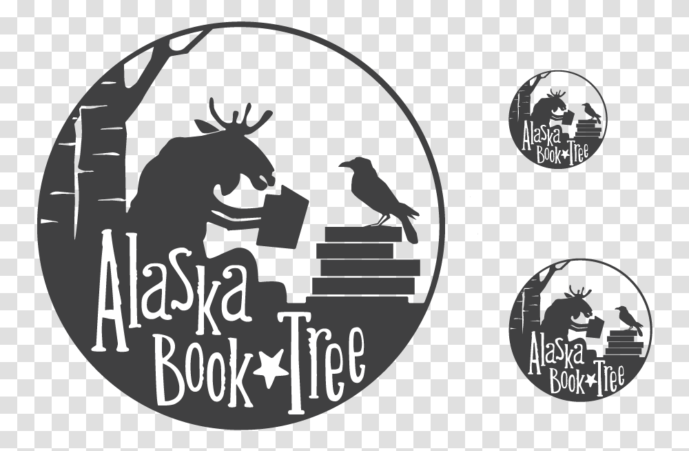 Alaska Book Tree Logo Language, Bird, Animal, Text, Poster Transparent Png