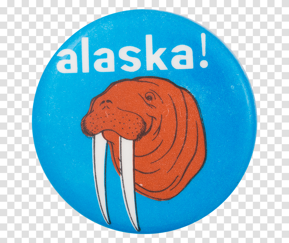 Alaska Walrus Events Button Museum Illustration, Animal, Sea Life, Mammal, Logo Transparent Png