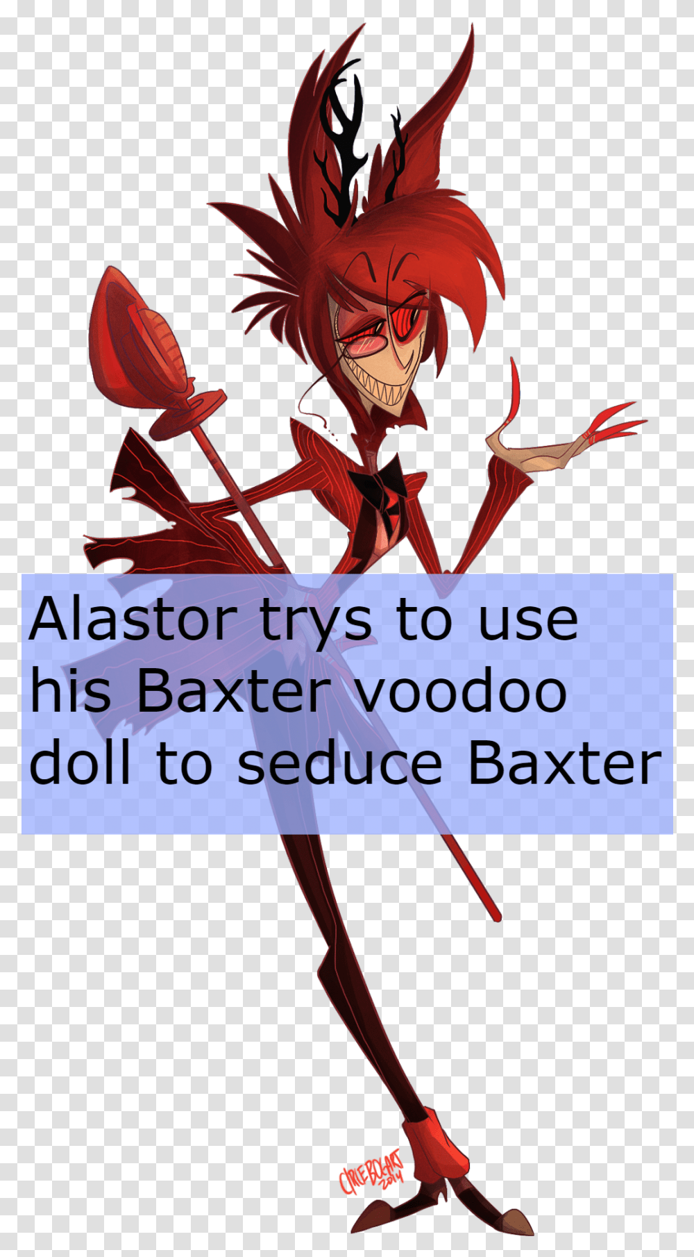 Alastor Trys To Use His Baxter Voodoo Doll To Seduce Alastor You're Never Fully Dressed Without, Person, Human, Hand, Manga Transparent Png