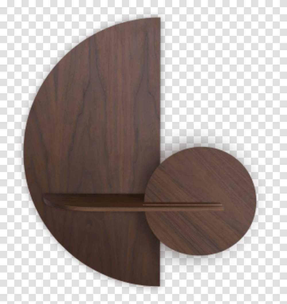Alba M Walnut Semi Circle Walnut Shelf And Round Plywood, Chair, Furniture, Tabletop, Hardwood Transparent Png
