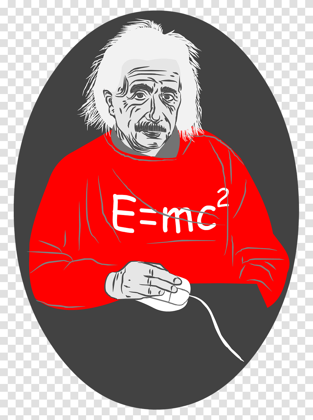 Albert Einstein Cartoon, Face, Person, Label Transparent Png