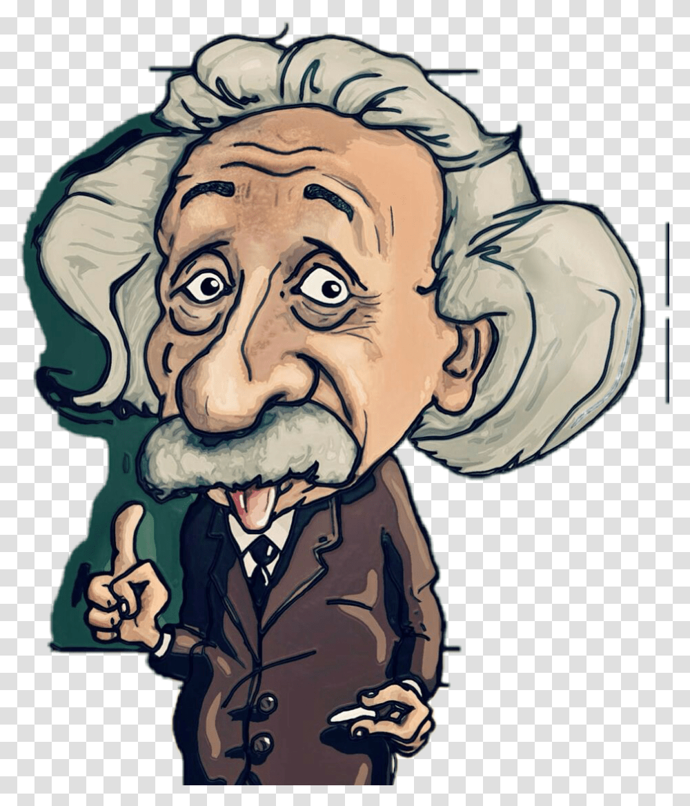 Albert Einstein Cartoon, Mouth, Lip, Person, Human Transparent Png