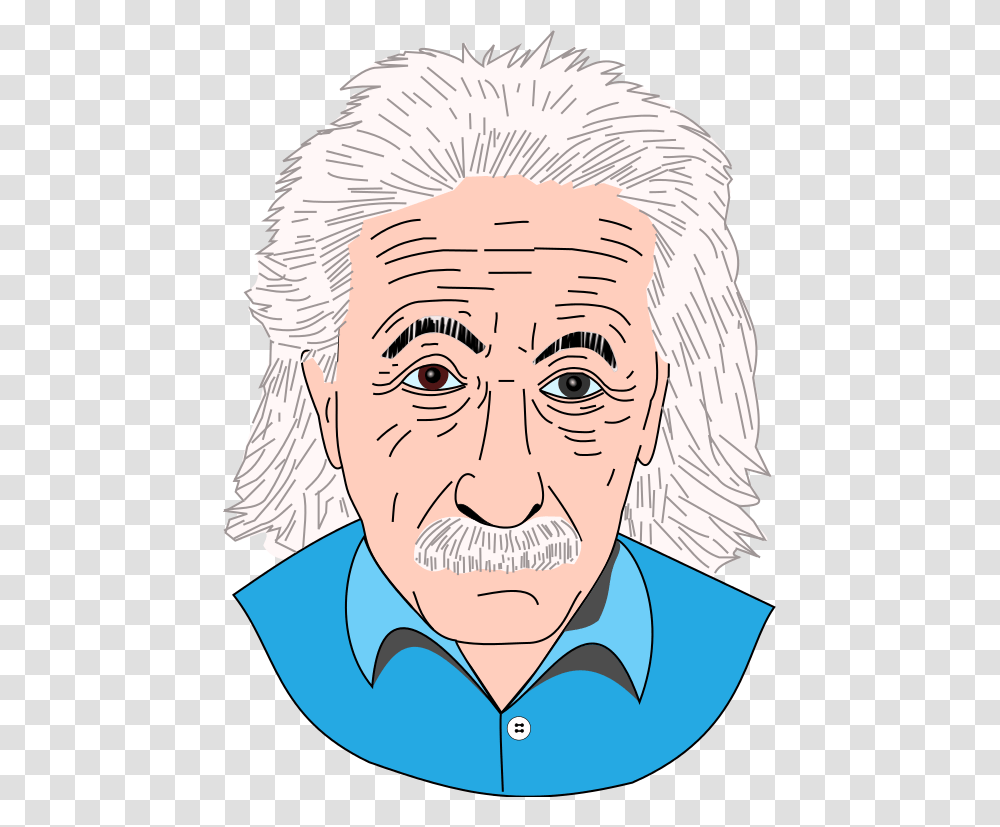 Albert Einstein, Face, Person, Head, Drawing Transparent Png