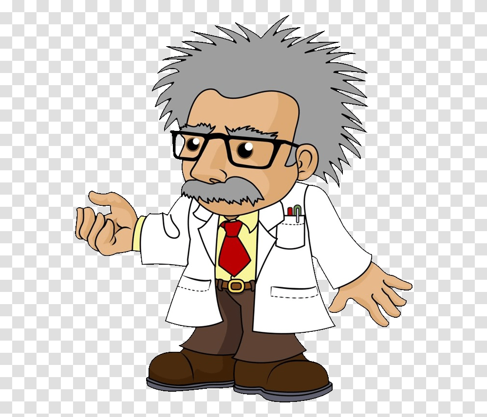 Albert Einstein Little Einsteins Scientist Clip Art Crazy Scientist Hair Cartoon, Person, Lab Coat, Clothing, Doctor Transparent Png