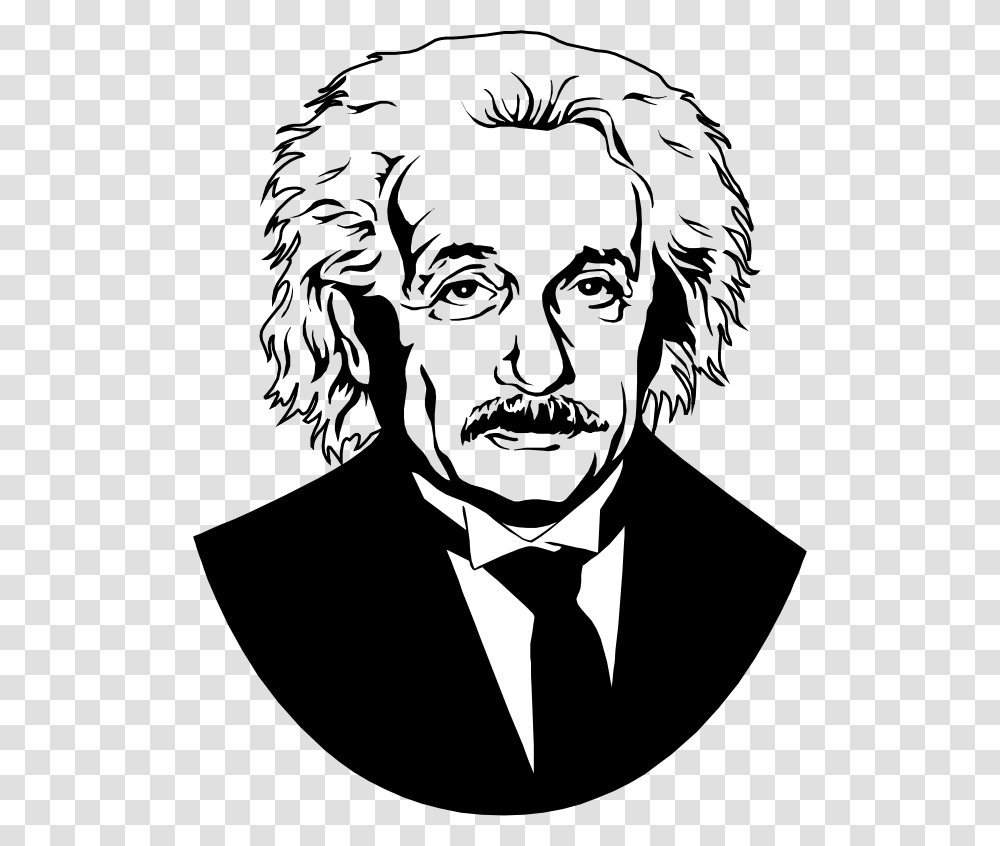 Albert Einstein Scientist Silhouette Albert Einstein Clip Art, Stencil, Logo, Trademark Transparent Png