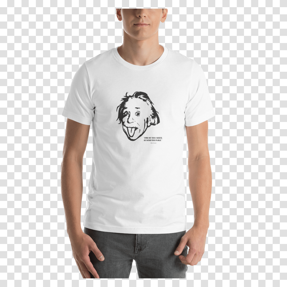 Albert Einstein Short Sleeve Unisex T Shirt, Apparel, T-Shirt, Person Transparent Png