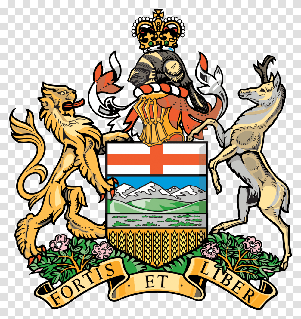 Alberta Provincial Coat Of Arms, Poster, Advertisement, Emblem Transparent Png