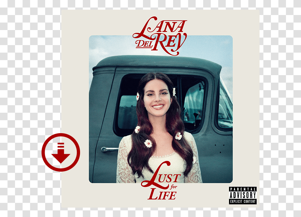 Album Lana Del Rey Lust For Life, Person, Cushion, Face, Flyer Transparent Png