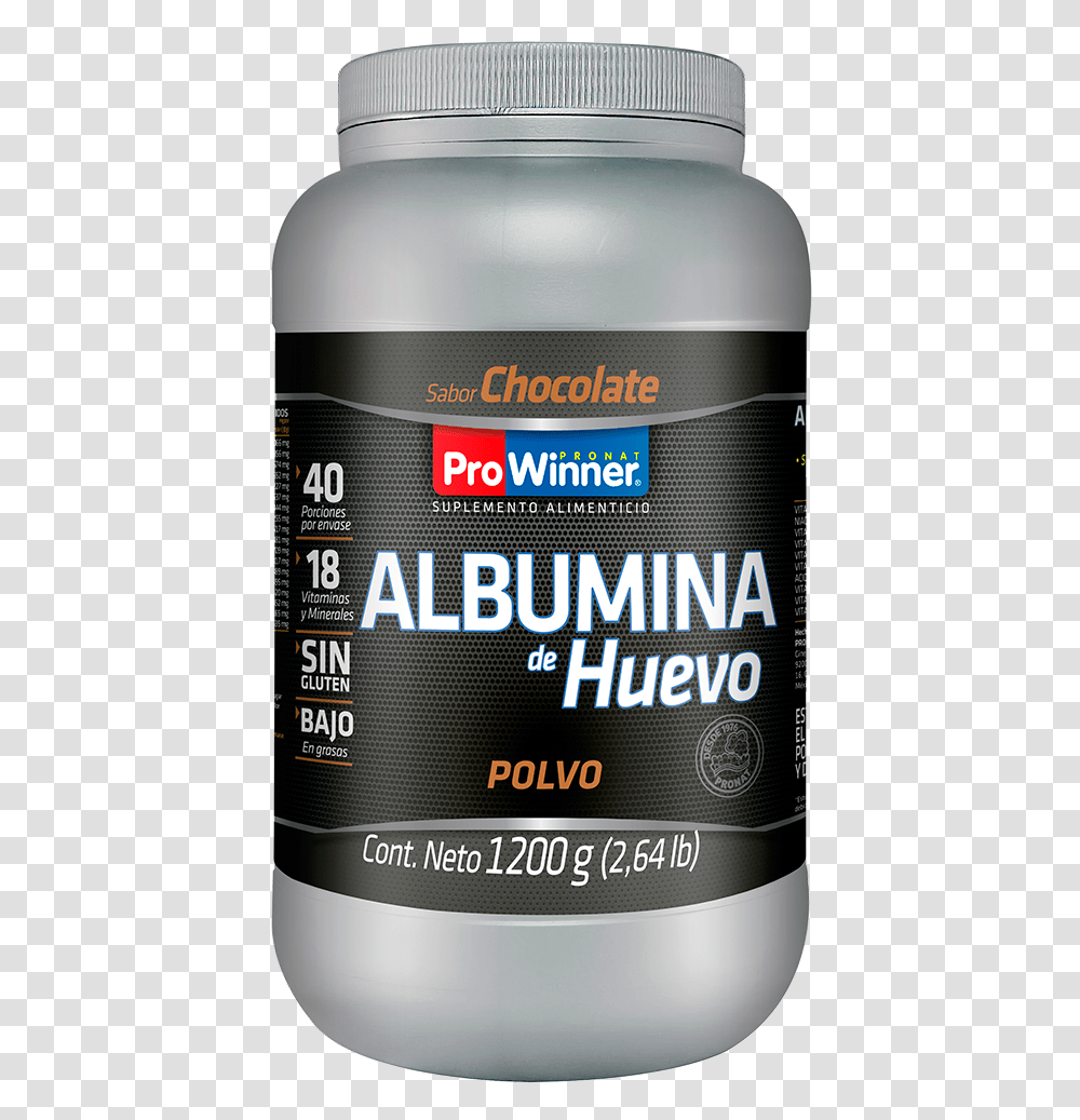 Albumina De Huevo Chocolate Bodybuilding Supplement, Bottle, Cosmetics, Alcohol, Beverage Transparent Png