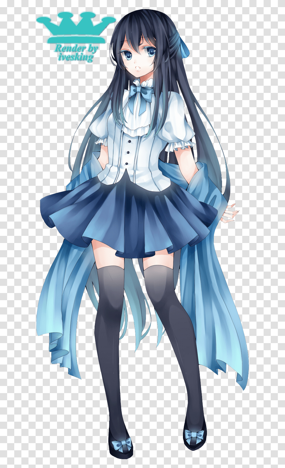 Albums Of Cute Anime Girl With Dark Blue Hair Anime Girl With Dark Blue Hair, Manga, Comics, Book, Doll Transparent Png