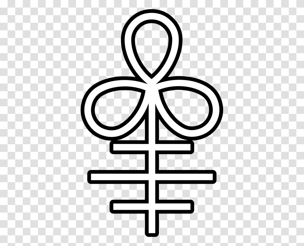 Alchemical Symbol Cross Ankh Clip Art Satanic Cross, Stencil, Pattern, Logo, Trademark Transparent Png