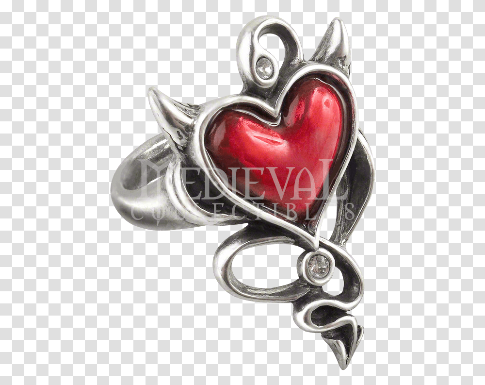 Alchemy Gothic Ulfr6 Devil Heart Ring, Jewelry, Accessories, Accessory, Wax Seal Transparent Png