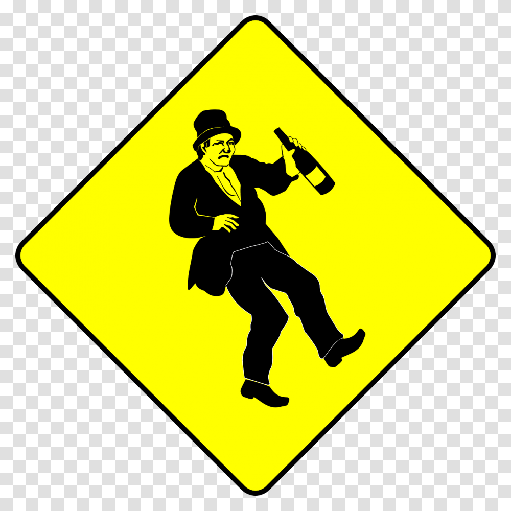 Alcohol Alcoholismo Borracho Humor Advertencia Pedestrian Crossing Sign Clip Art, Person, Human, Road Sign Transparent Png