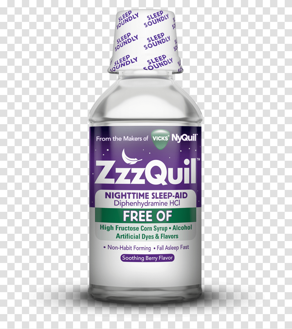Alcohol Free Liquid Zzzquil, Bottle, Shaker, Beverage, Drink Transparent Png