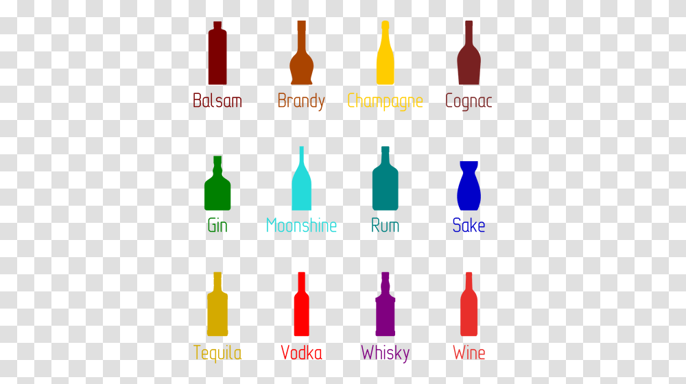 Alcoholic Drinks Set, Alphabet, Bottle, Word Transparent Png