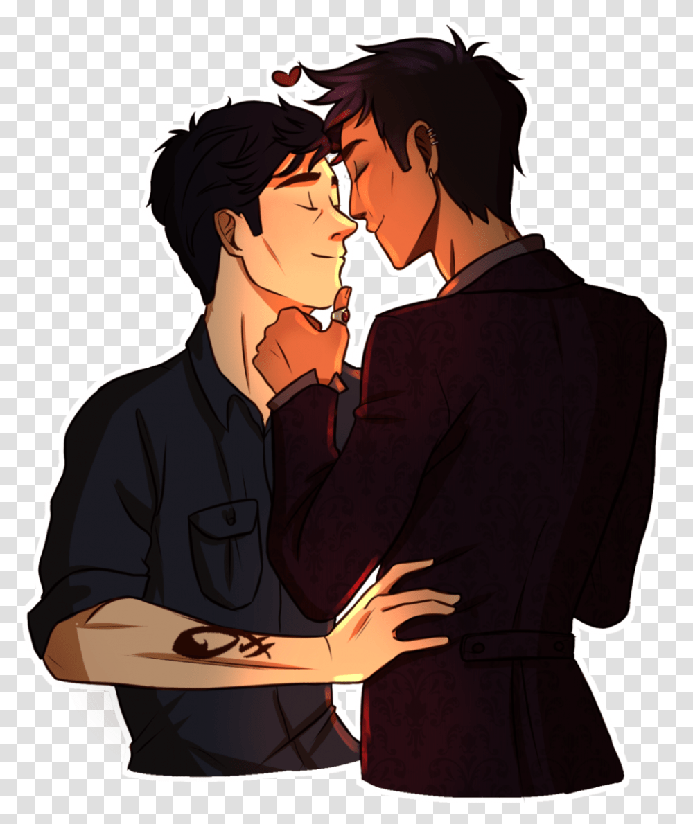 Alec Lightwood Magnus Bane And Image Kiss On Lips, Person, Dating, Hug, Book Transparent Png
