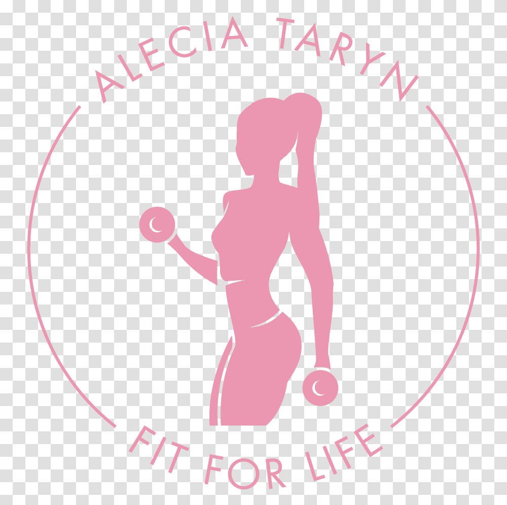Alecia Taryn Ffl Logo All Pink Black Woman Working Out Silhouette, Poster, Advertisement, Person Transparent Png