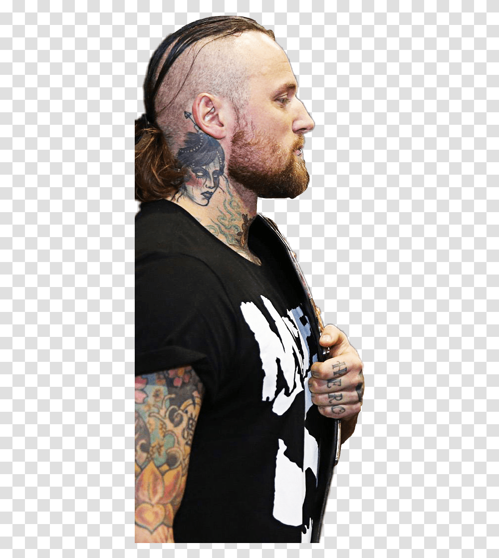 Aleisterblack Nxt Wwe Tattoo, Skin, Person, Human, Face Transparent Png
