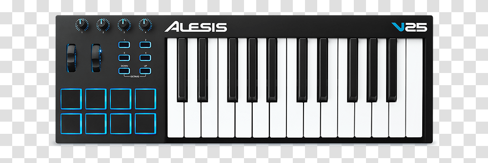 Alesis 25 Midi Controller, Electronics, Keyboard, Computer Keyboard, Computer Hardware Transparent Png