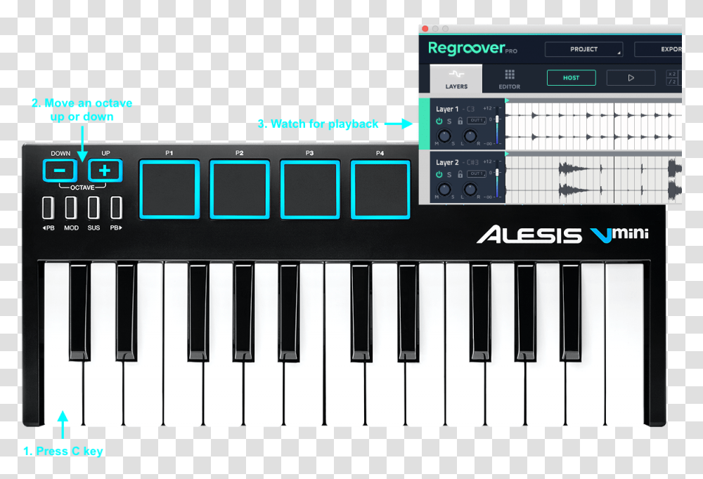 Alesis V Midi, Electronics, Keyboard, Scoreboard Transparent Png