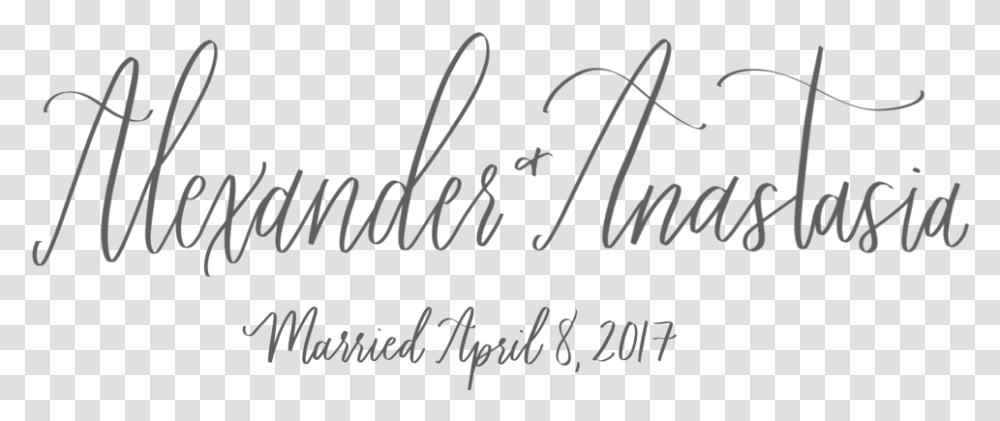 Alex And Ana Married Copy Calligraphy, Handwriting, Signature, Autograph Transparent Png