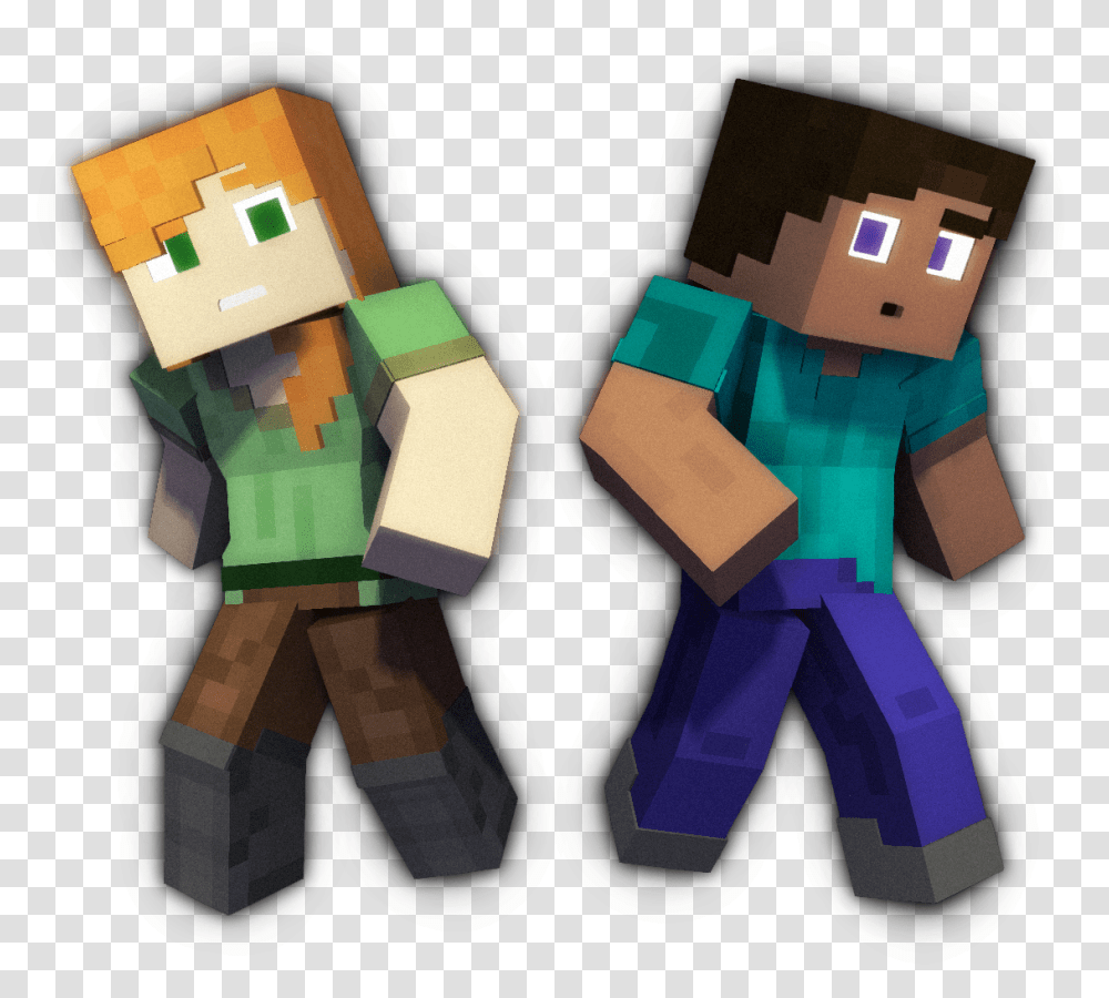 Alex And Steve, Minecraft, Toy Transparent Png