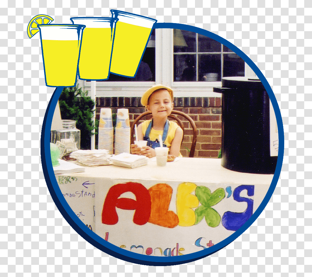 Alex At Her Lemonade Stand Alex From Alex's Lemonade Stand, Person, Window, Label Transparent Png