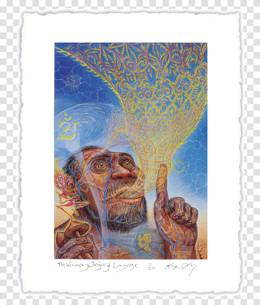 Alex Grey The Visionary Origin Of Language, Collage, Poster, Advertisement Transparent Png