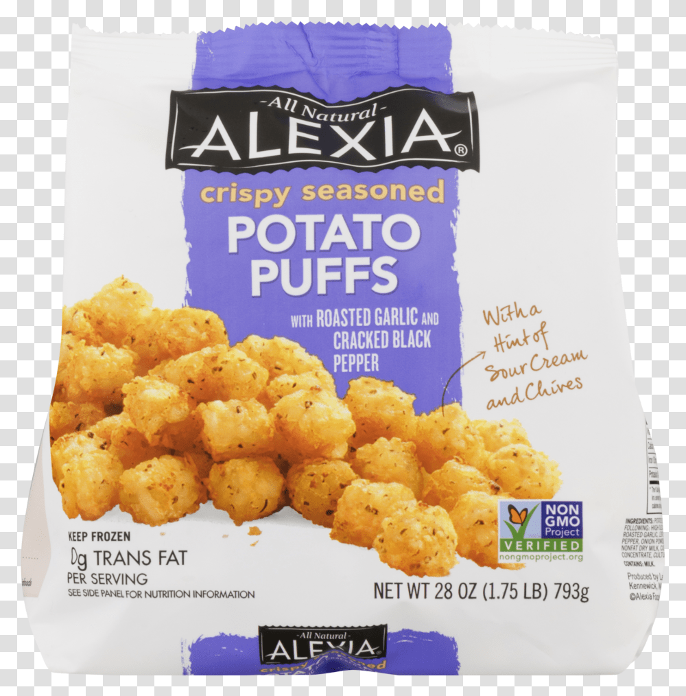 Alexia Crispy Seasoned Potato Puffs 28 Oz, Nuggets, Fried Chicken, Food, Menu Transparent Png