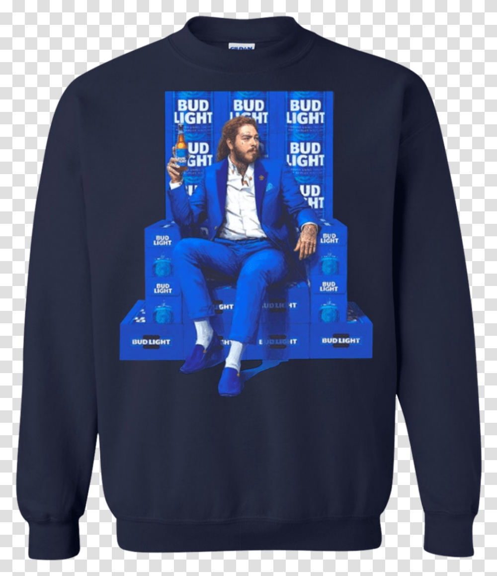 Alf Post Malone Bud Light T Shirt Hoodie Sweater, Apparel, Sleeve, Long Sleeve Transparent Png