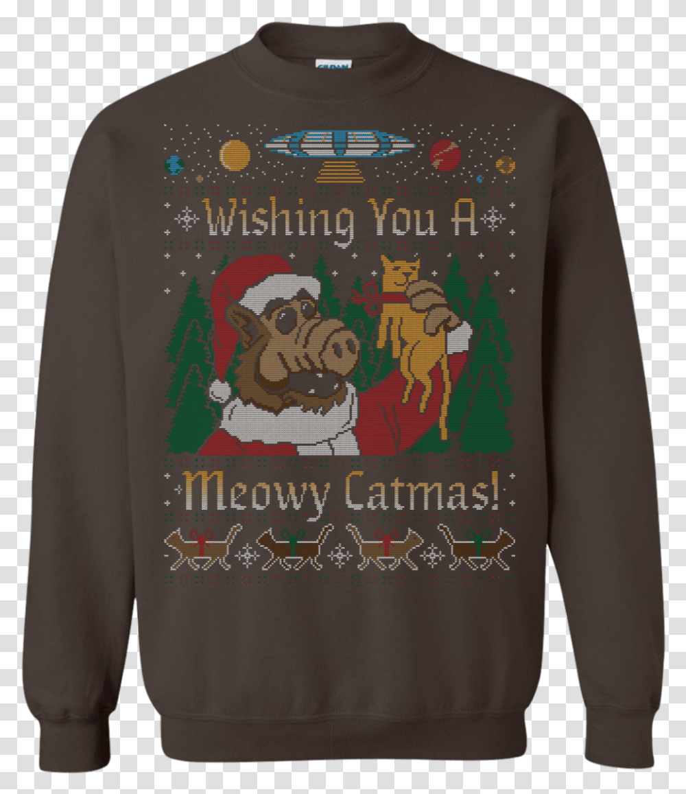Alf Sweater Crewneck Sweatshirt Not Christmas Yule, Sleeve, Clothing, Apparel, Long Sleeve Transparent Png