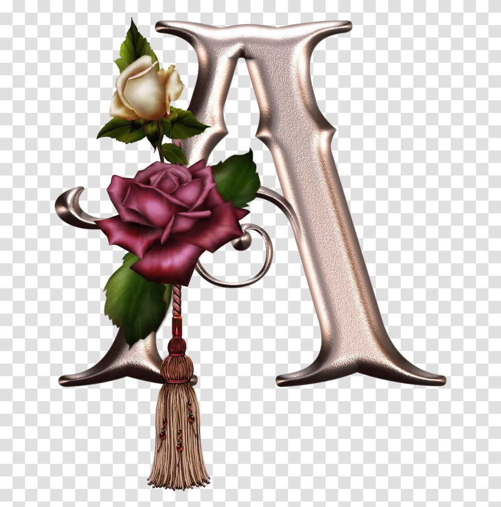 Alfabeto Con Rosas Alphabet Letter Rose, Plant, Weapon, Flower, Blade Transparent Png