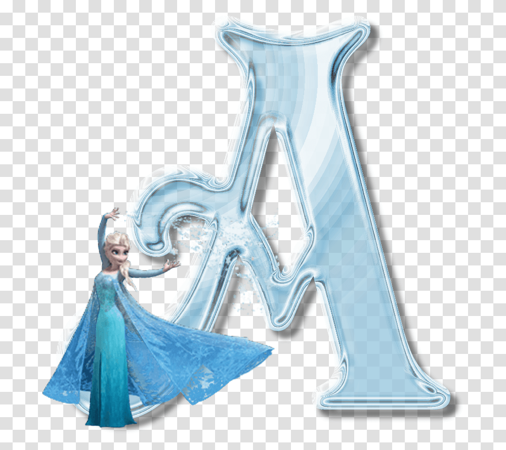 Alfabeto De Elsa De Frozen Congelando Las Letras Frozen Alphabet, Person, Human, Sink Faucet, Cross Transparent Png