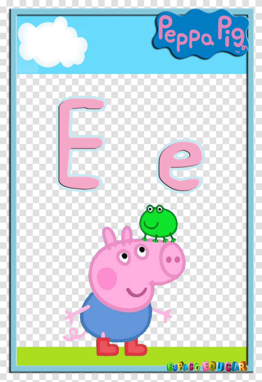 Alfabeto De Peppa Pig George Cartoon Peppa Pig, Number, Mammal Transparent Png