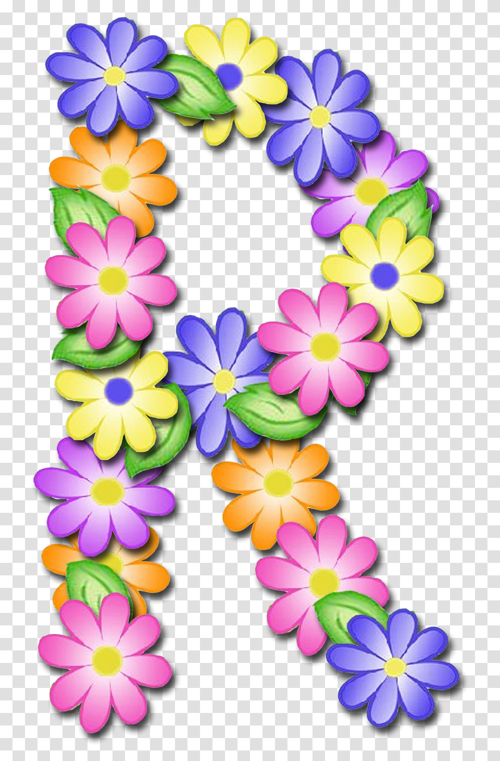 Alfabeto De Primavera Letras Letras De Flores P, Plant, Flower, Petal, Daisy Transparent Png