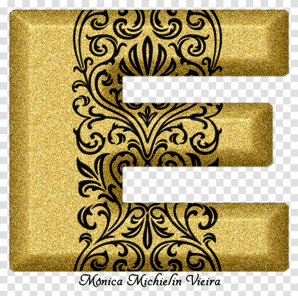 Alfabeto Glitter Dourado Com Ornamentos Glitter Alfabeto Glitter Dourado, Rug, Gold, Treasure Transparent Png