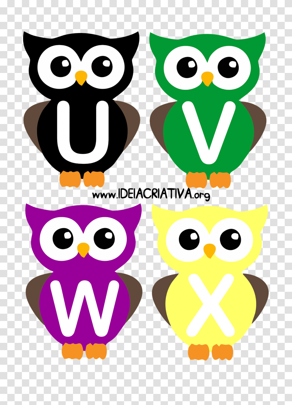 Alfabeto Letra Corujinhas Owl, Alphabet, Number Transparent Png