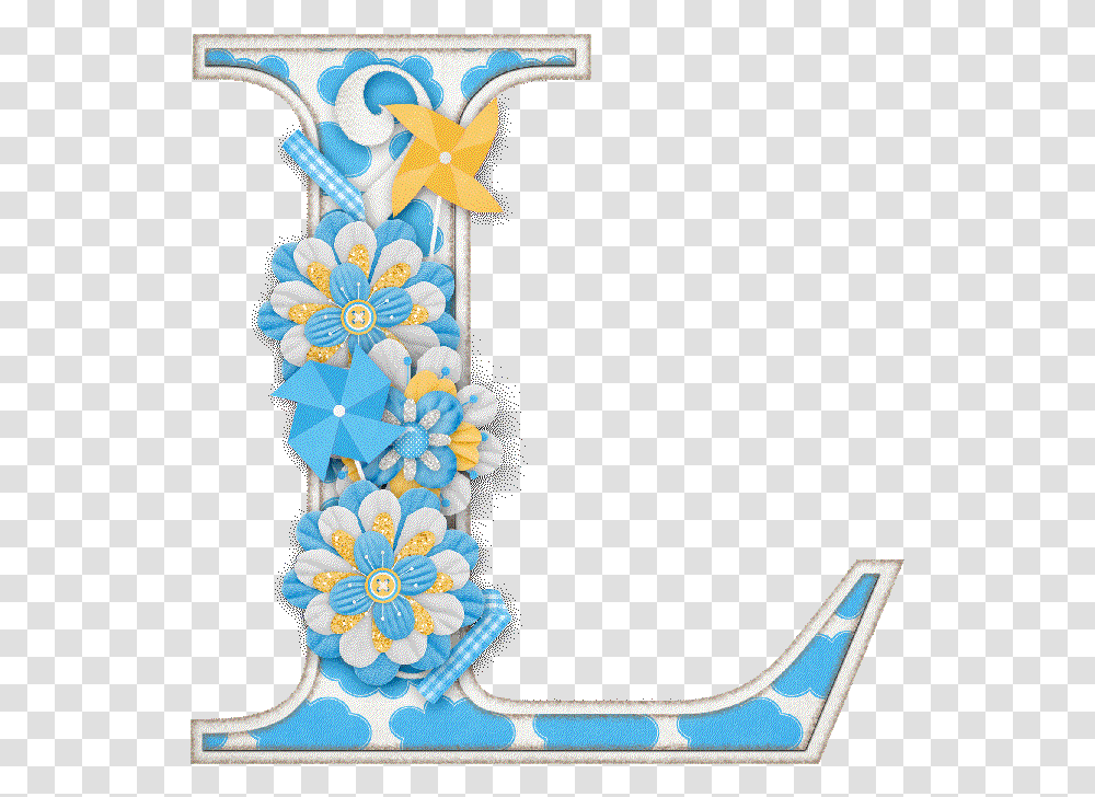 Alfabeto Letra Cursiva Letra L Flores, Anchor, Hook, Emblem Transparent Png