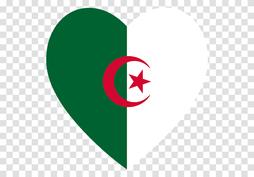 Algeria Flag, Heart, Balloon, Plectrum Transparent Png