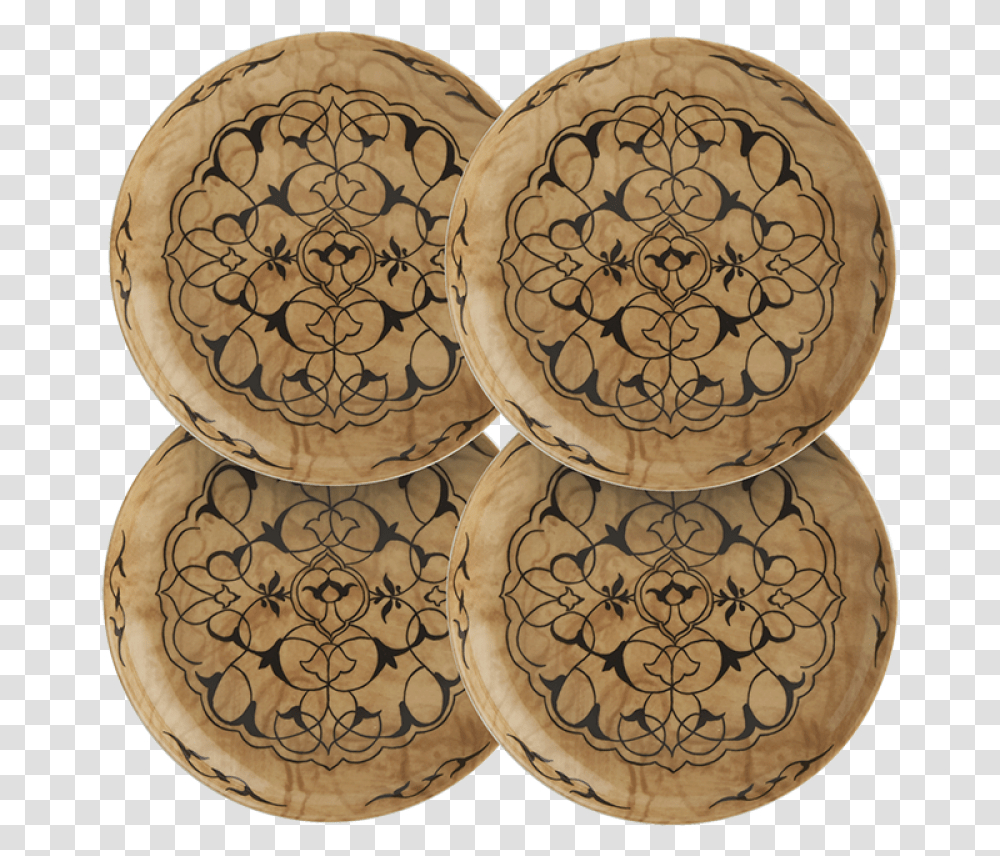 Alhambra Curly Pine Canapes Set Of Four Cookie, Wood, Cork, Lamp, Ivory Transparent Png