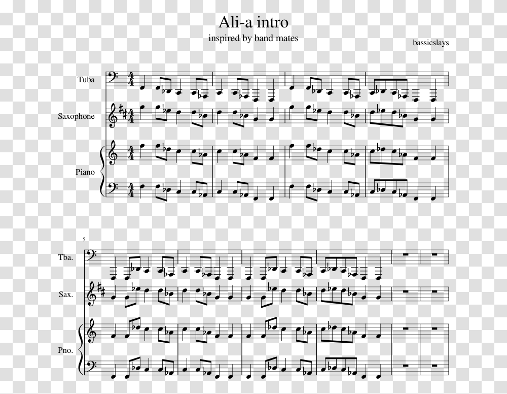 Ali A Theme Song On Trumpet Sheet Music, Gray, World Of Warcraft Transparent Png