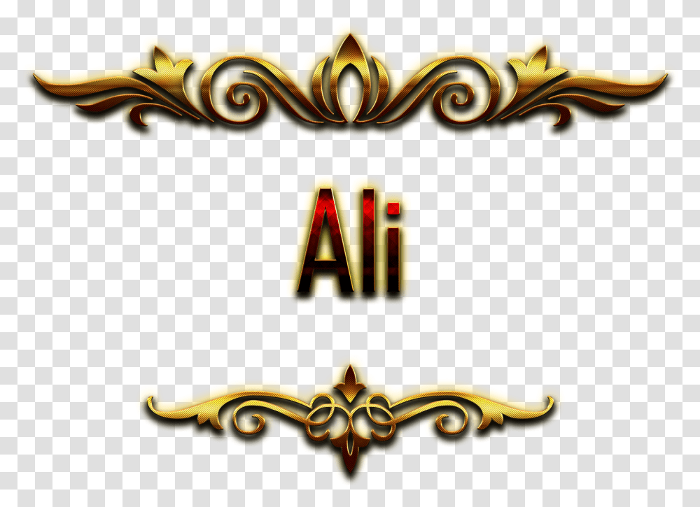 Ali Decorative Name Harsh Name, Emblem, Logo Transparent Png