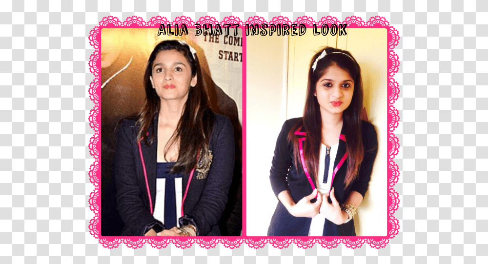 Alia Bhatt Soty Inspired Outfit Of The Girl Look Like Alia Bhatt, Person, Clothing, Face, Advertisement Transparent Png