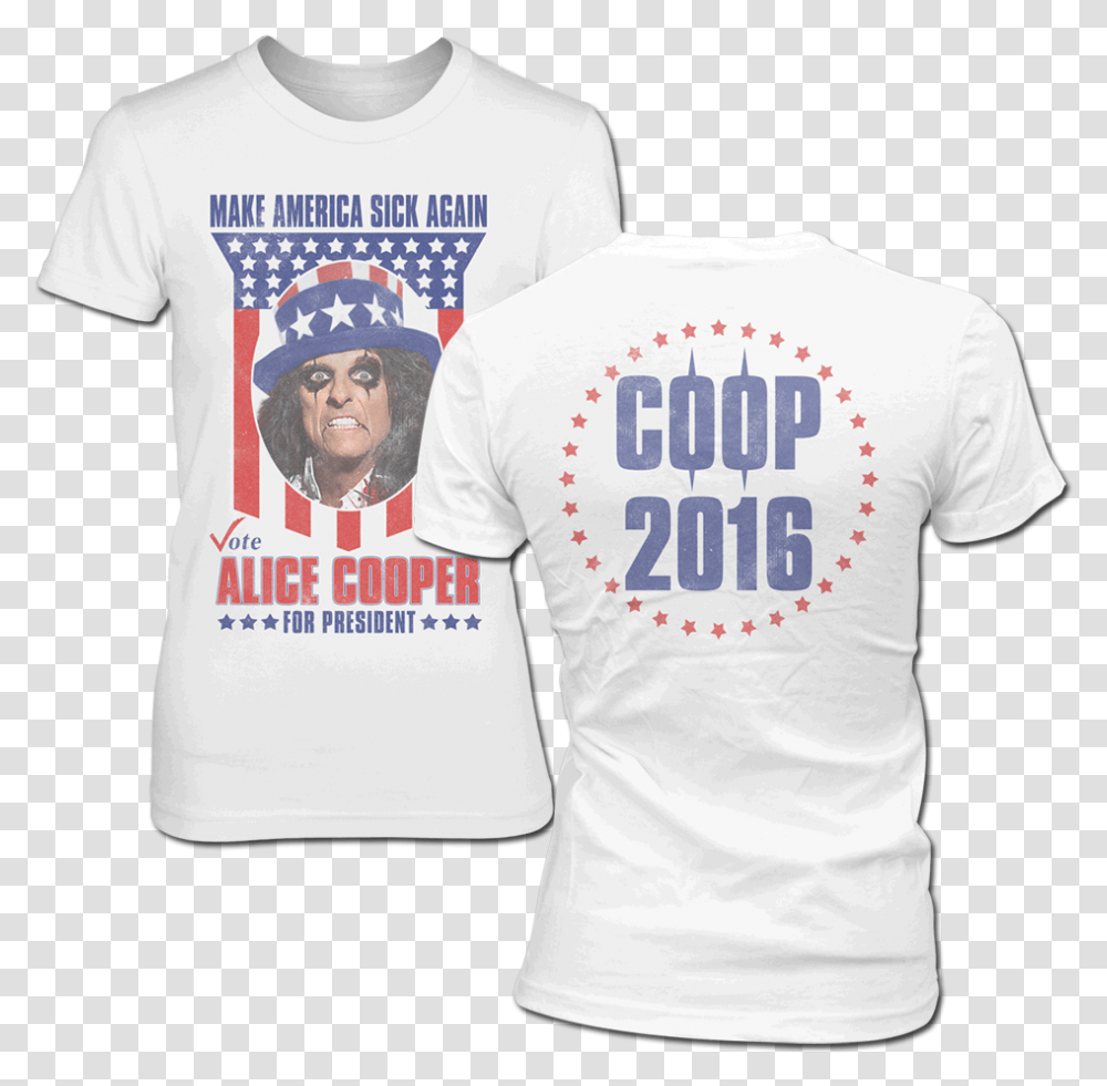Alice Cooper Elected 2016, Apparel, T-Shirt, Person Transparent Png