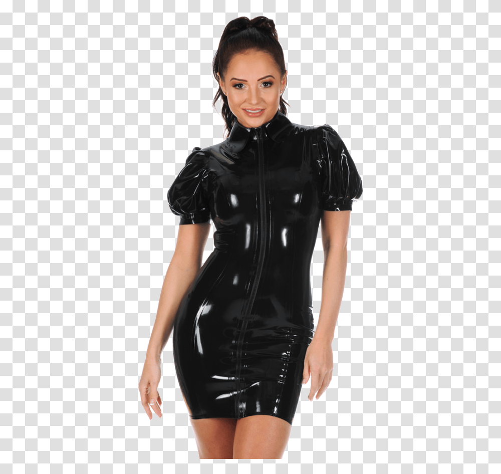 Alice Dress Latex Clothing, Person, Human, Spandex Transparent Png