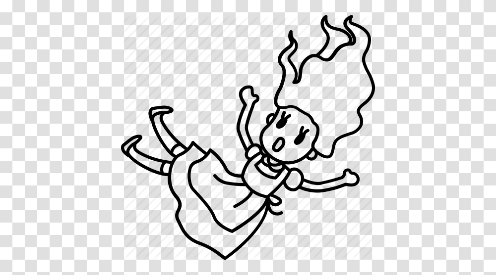 Alice Falling Girl Jill Rabbit Hole Thumbelina Wonderland Icon, Alphabet, Drawing Transparent Png