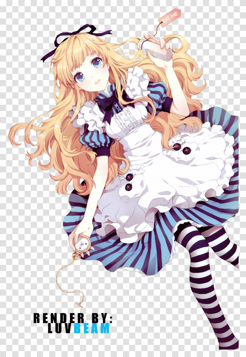 Alice In Wonderland Anime Style, Manga, Comics, Book Transparent Png