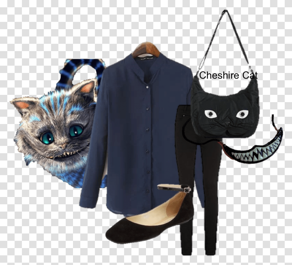 Alice In Wonderland Bag And Cat Image Daughter Of Cheshire Cat Descendants Oc, Coat, Overcoat, Person Transparent Png