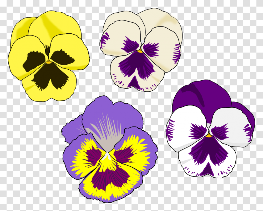 Alice In Wonderland Flower Clipart Clip Art Images, Plant, Blossom, Pansy, Petal Transparent Png