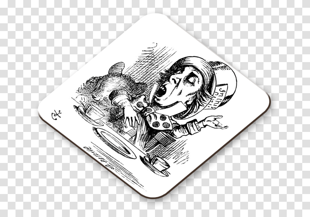 Alice In Wonderland Illustration, Mousepad, Mat, Drawing Transparent Png